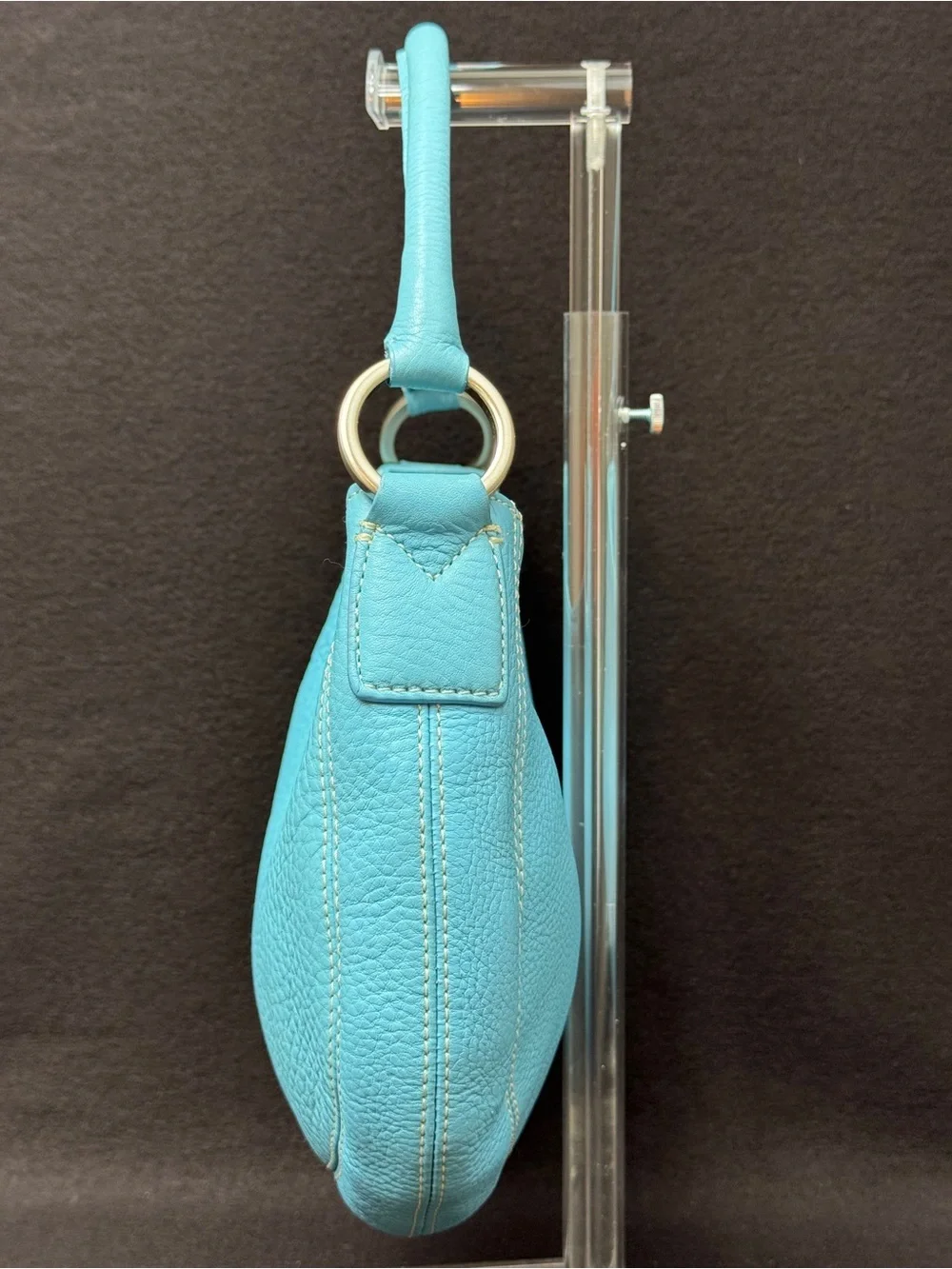 Ann Taylor Turquoise Leather Hobo Bag